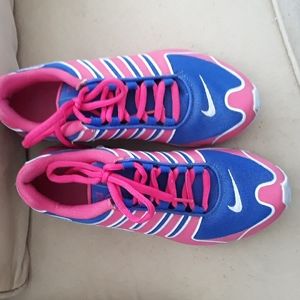 Nike Shox hot pink and blue